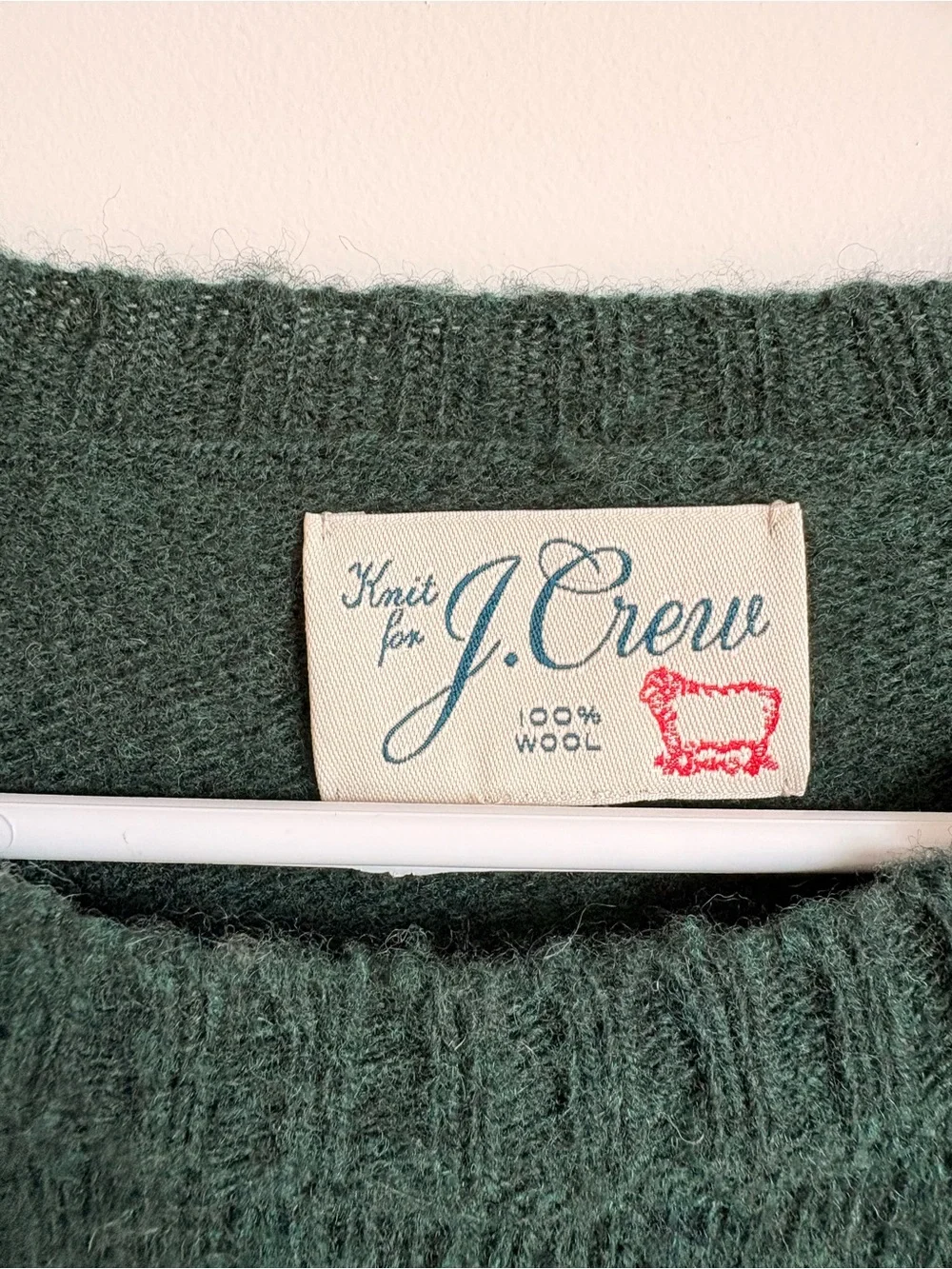 J. Crew Forest Green Crewneck Sweater 100% wool